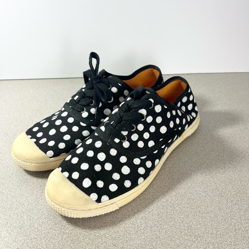 Gudrun sjoden polka dot sneakers‎ size 38 (7.5 US) black white rubber toe